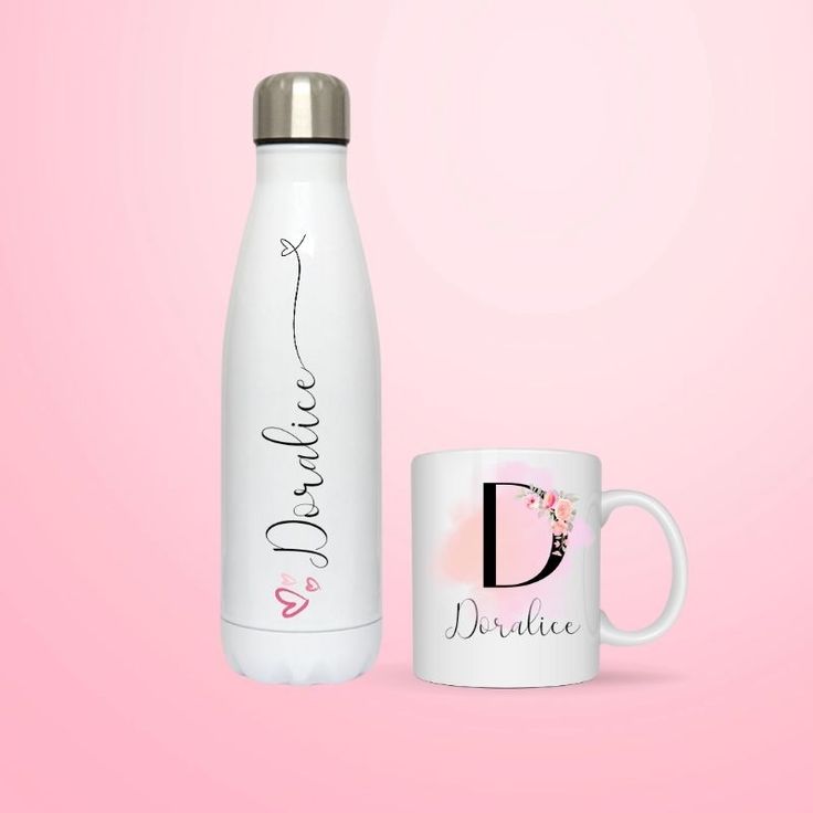 Caneca & Garrafa Inicial + Nome