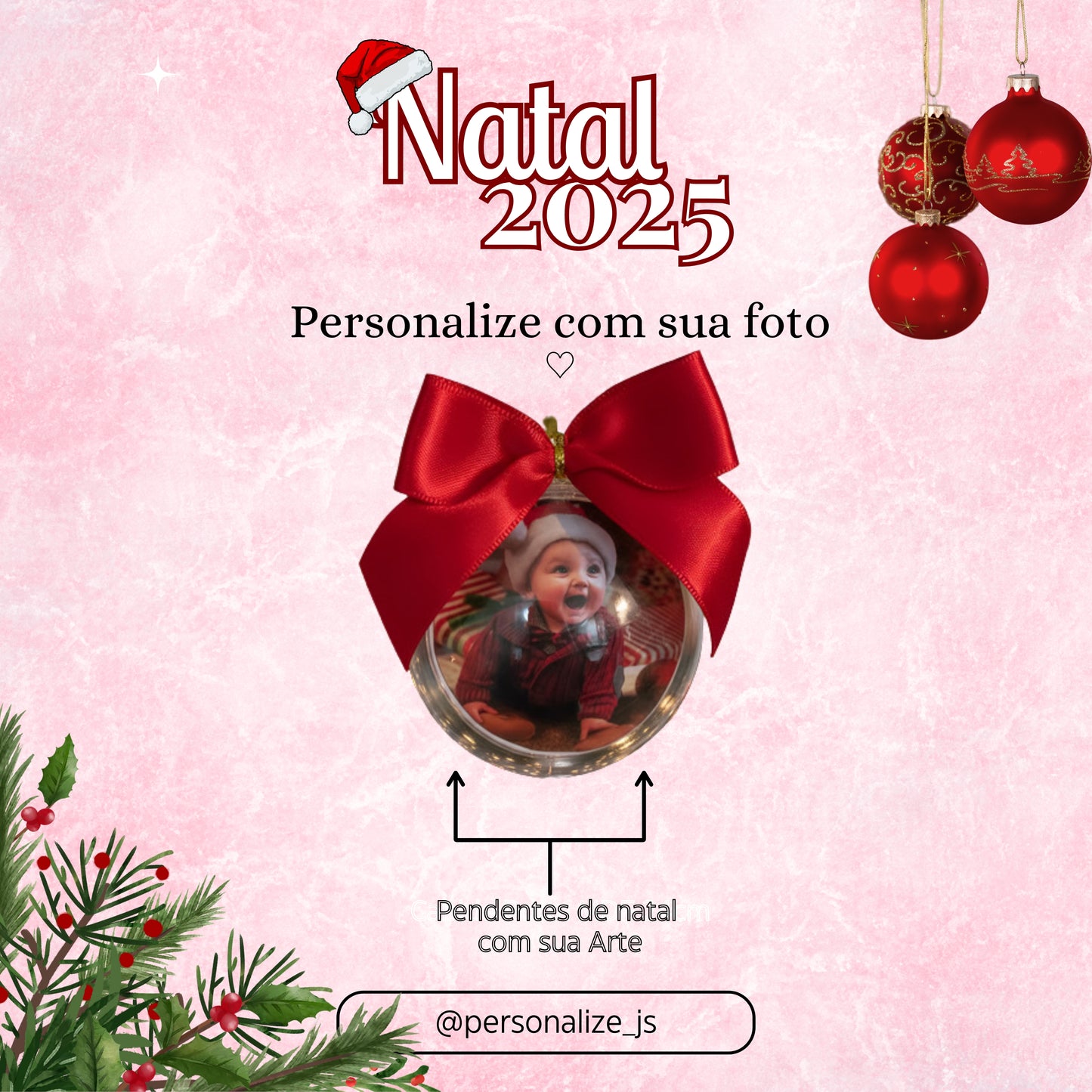 Pendentes de Natal + Foto
